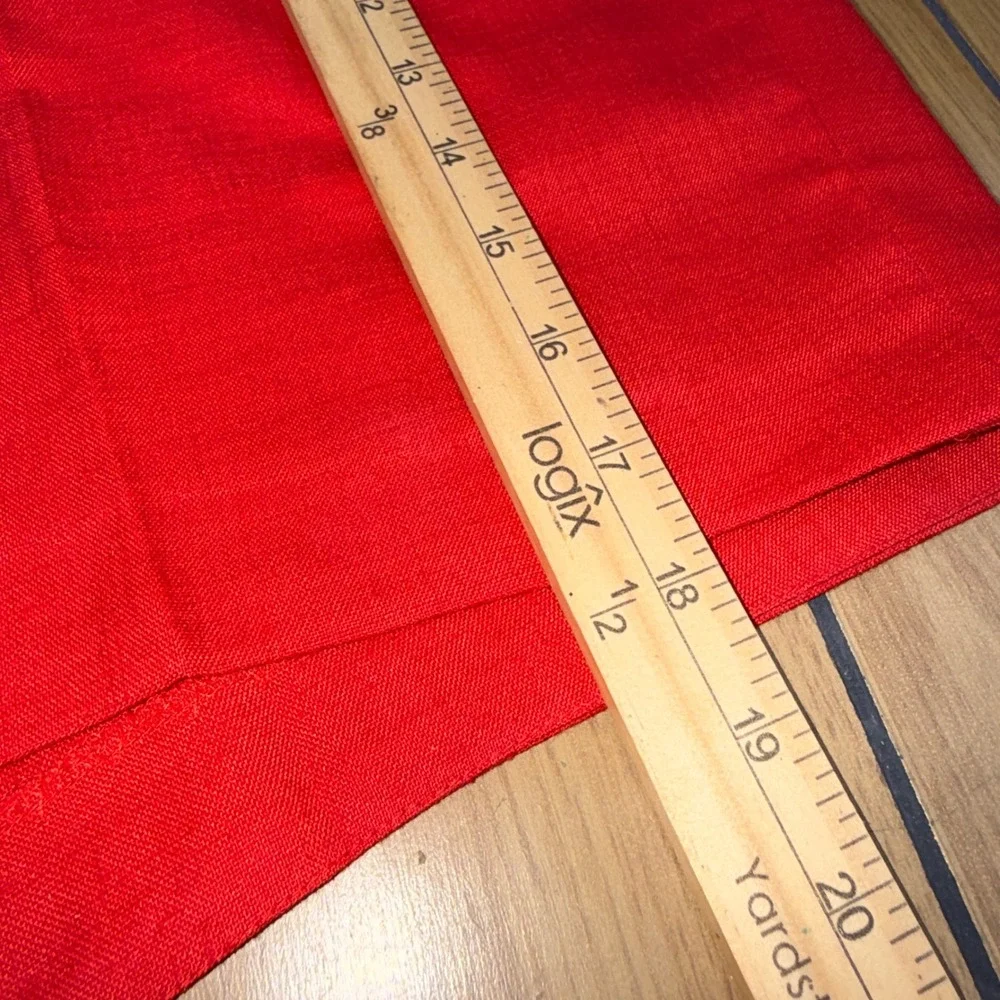 VTG Islander Linen Red Bermuda Mens 44 English Sports Shop Pleated Front